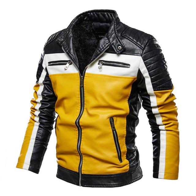 Leather Jackets Yellow Black